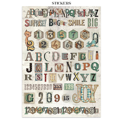 Stamperia Furry Friends Junk Journal Stickers, Backgrounds, Cut-Outs