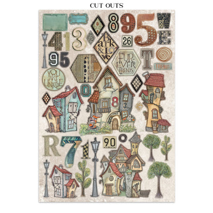 Stamperia Furry Friends Junk Journal Stickers, Backgrounds, Cut-Outs