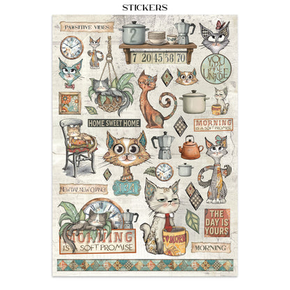 Stamperia Furry Friends Junk Journal Stickers, Backgrounds, Cut-Outs