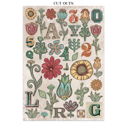 Stamperia Furry Friends Junk Journal Stickers, Backgrounds, Cut-Outs