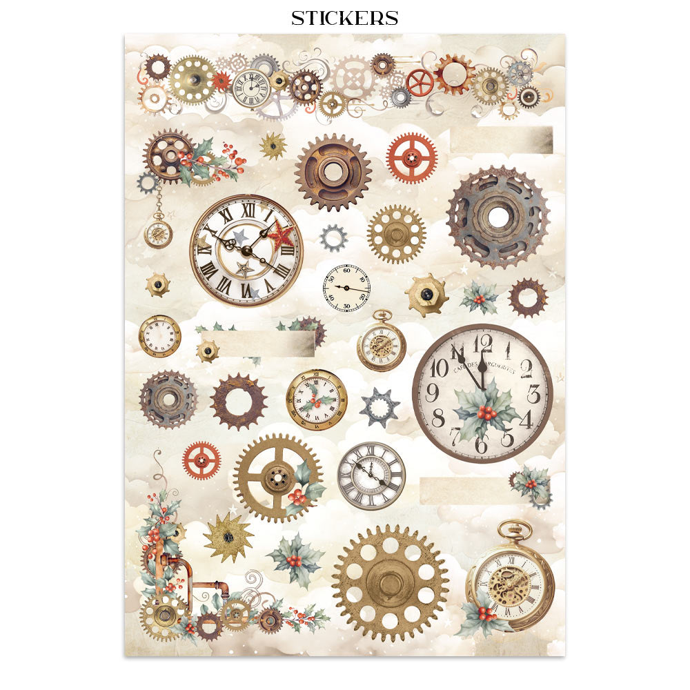 Stamperia Gear up for Christmas Junk Journal Stickers, Backgrounds, Cut-Outs