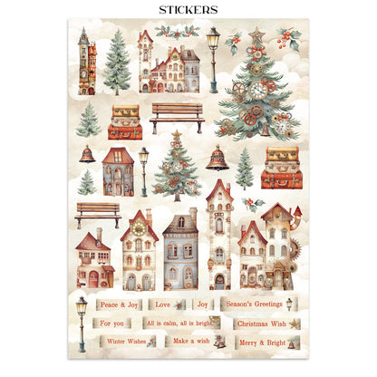 Stamperia Gear up for Christmas Junk Journal Stickers, Backgrounds, Cut-Outs