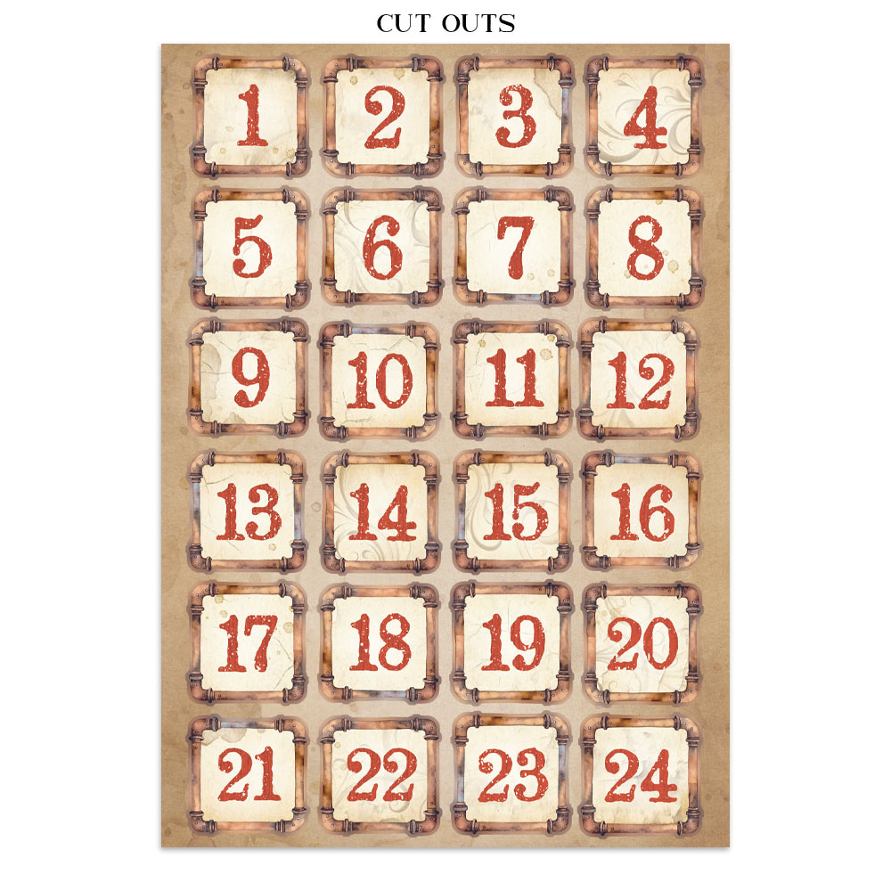 Stamperia Gear up for Christmas Junk Journal Stickers, Backgrounds, Cut-Outs