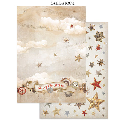 Stamperia Gear up for Christmas Junk Journal Stickers, Backgrounds, Cut-Outs