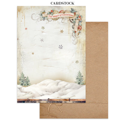 Stamperia Gear up for Christmas Junk Journal Stickers, Backgrounds, Cut-Outs