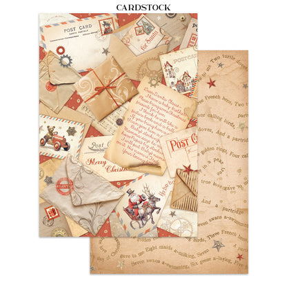 Stamperia Gear up for Christmas Junk Journal Stickers, Backgrounds, Cut-Outs