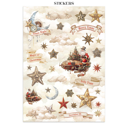 Stamperia Gear up for Christmas Junk Journal Stickers, Backgrounds, Cut-Outs