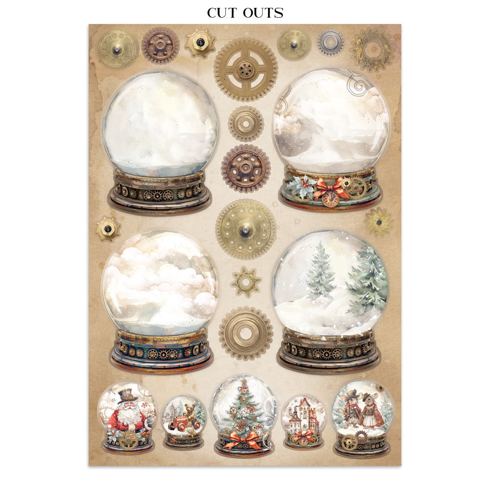 Stamperia Gear up for Christmas Junk Journal Stickers, Backgrounds, Cut-Outs