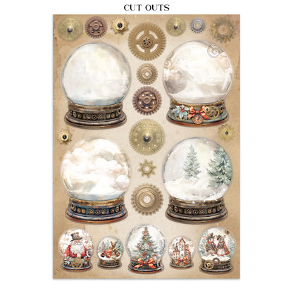 Stamperia Gear up for Christmas Junk Journal Stickers, Backgrounds, Cut-Outs