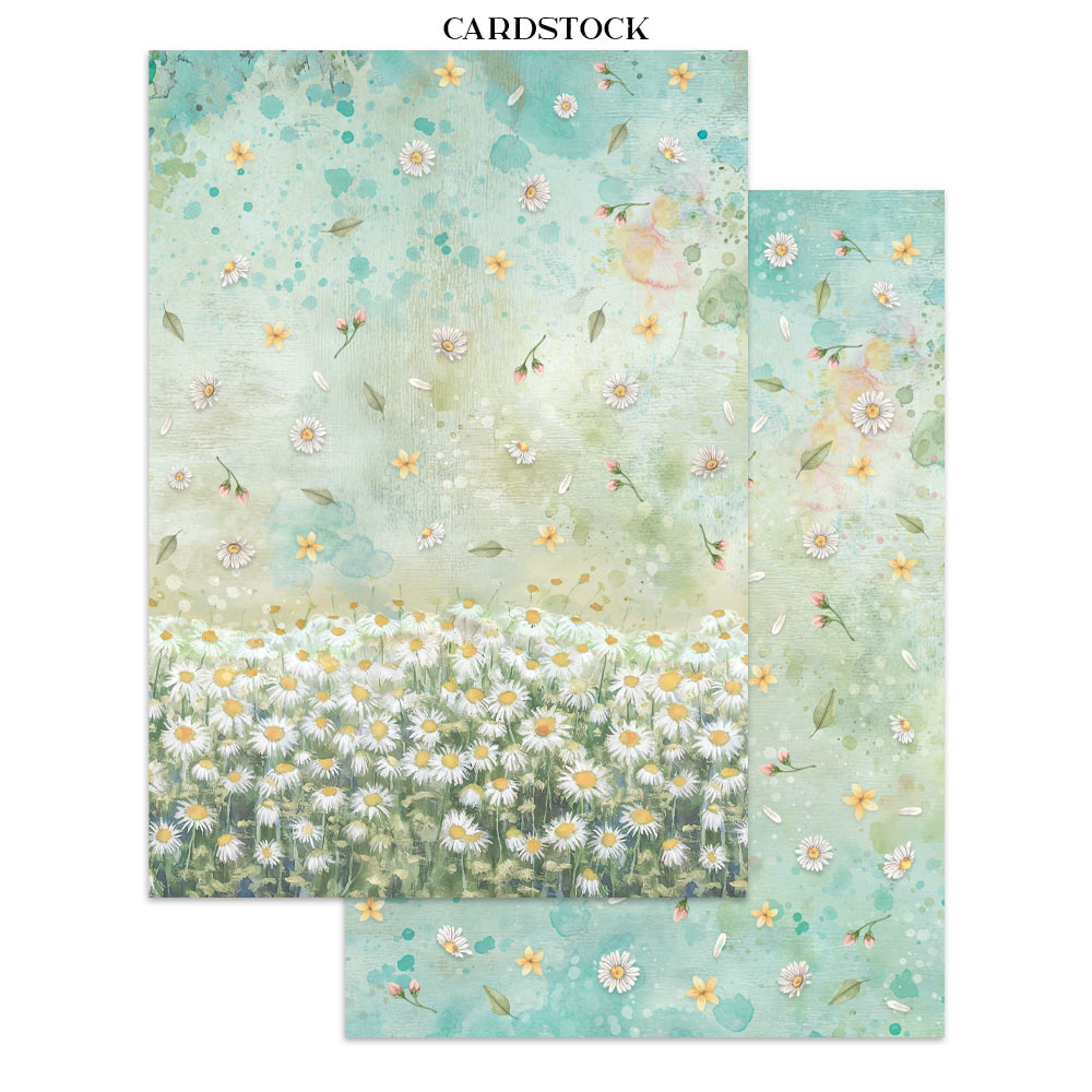 Stamperia Daisy Art Junk Journal Stickers, Backgrounds, Cut-Outs