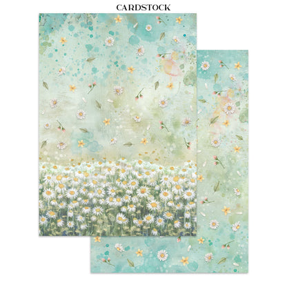 Stamperia Daisy Art Junk Journal Stickers, Backgrounds, Cut-Outs