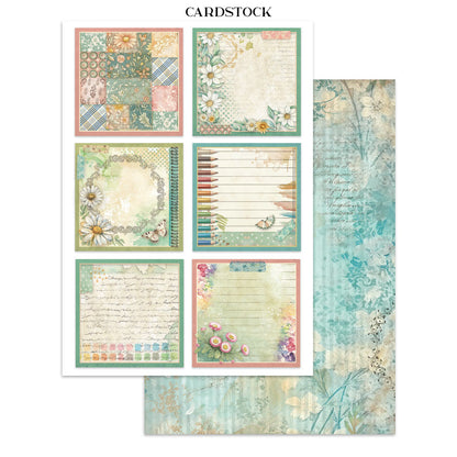 Stamperia Daisy Art Junk Journal Stickers, Backgrounds, Cut-Outs