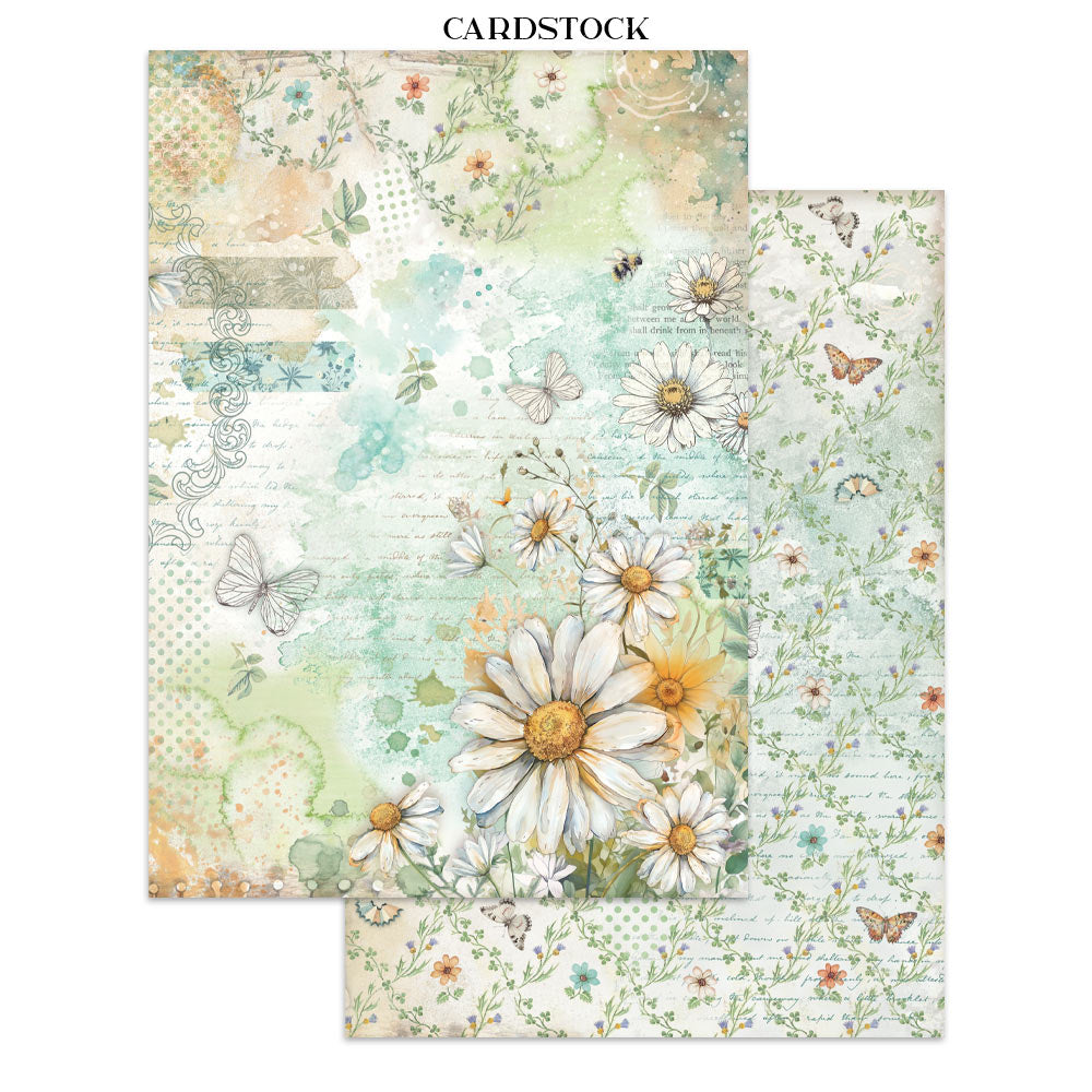 Stamperia Daisy Art Junk Journal Stickers, Backgrounds, Cut-Outs