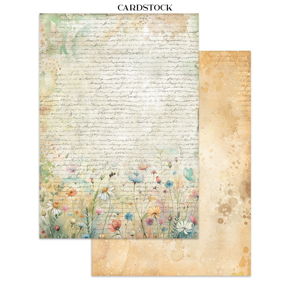 Stamperia Daisy Art Junk Journal Stickers, Backgrounds, Cut-Outs