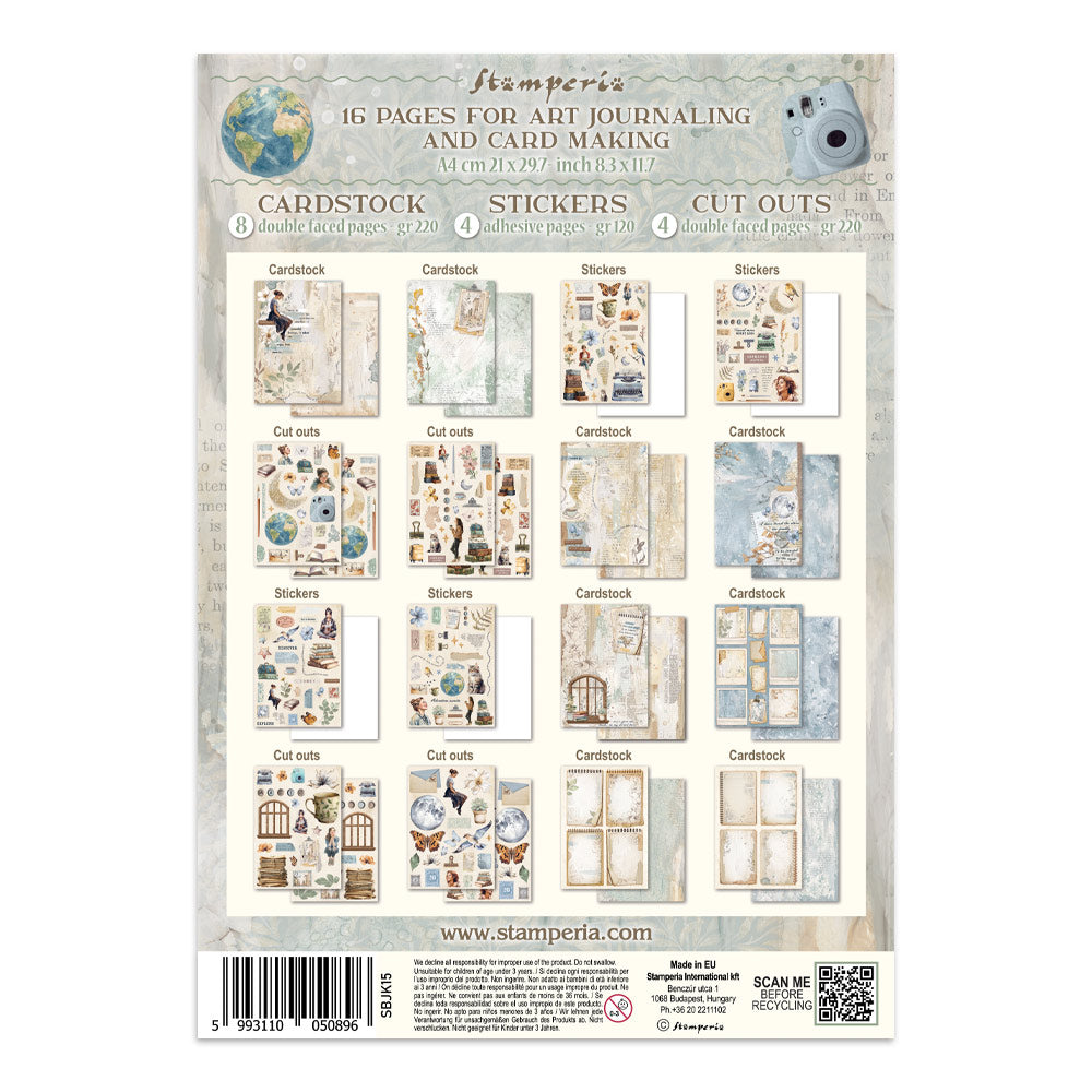 Stamperia Secret Diary Junk Journal Stickers, Backgrounds, Cut-Outs