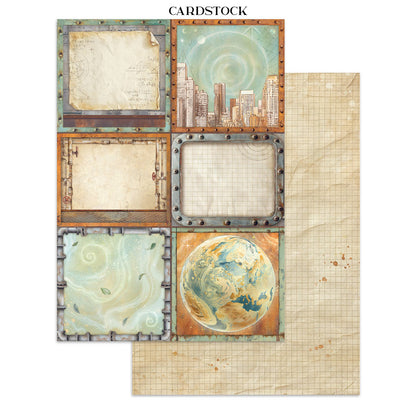 Stamperia A New Beginning Junk Journal Stickers, Backgrounds, Cut-Outs