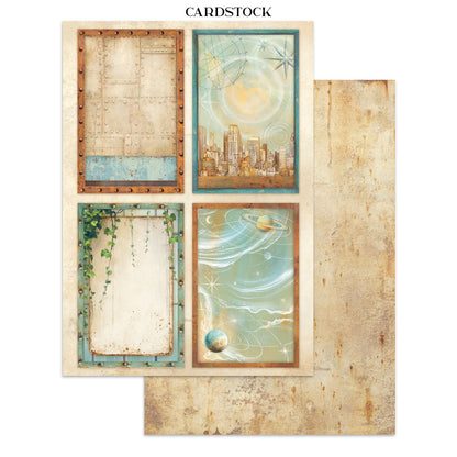 Stamperia A New Beginning Junk Journal Stickers, Backgrounds, Cut-Outs