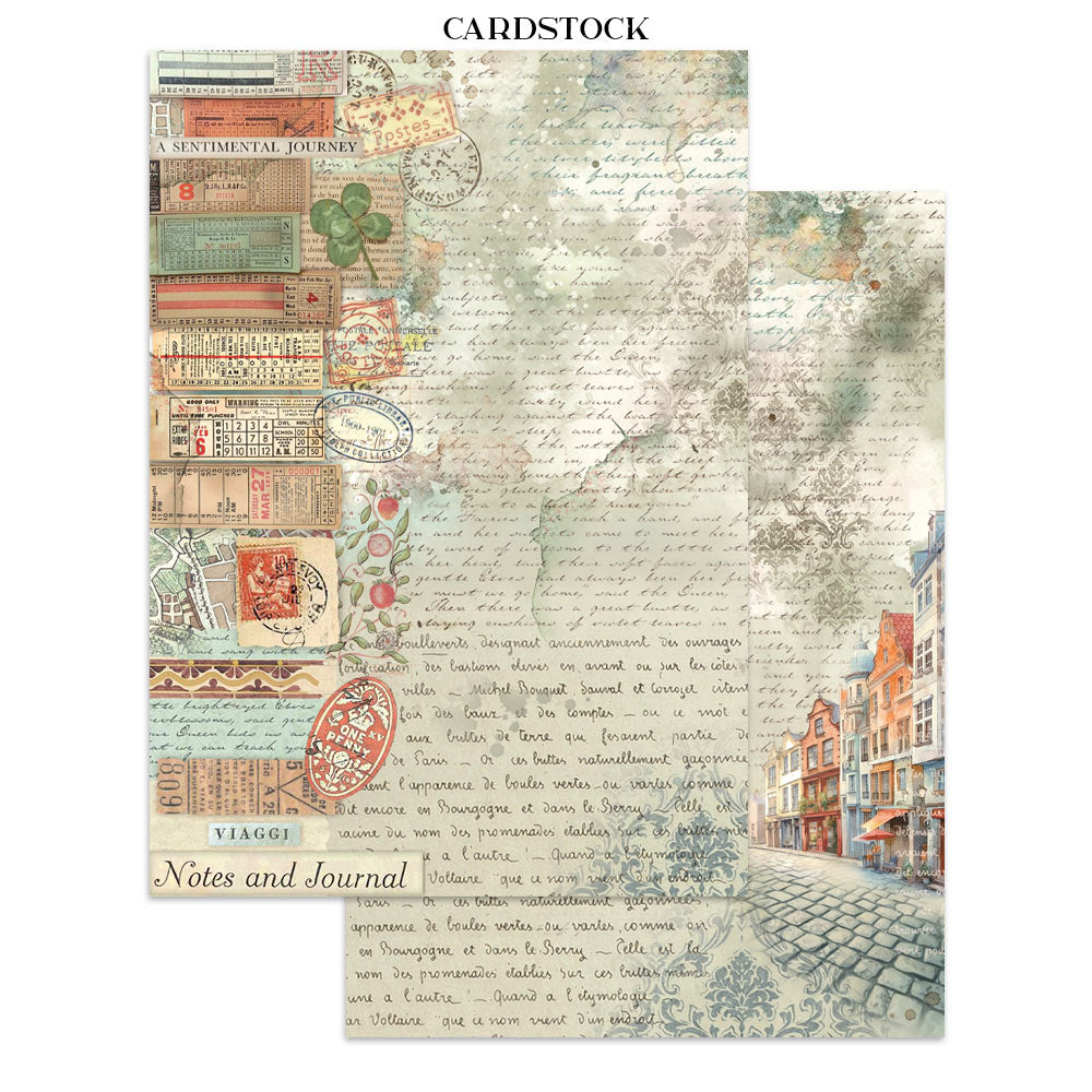 Stamperia Art of Travelling Junk Journal Stickers, Backgrounds, Cut-Outs