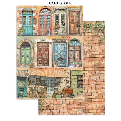 Stamperia Art of Travelling Junk Journal Stickers, Backgrounds, Cut-Outs