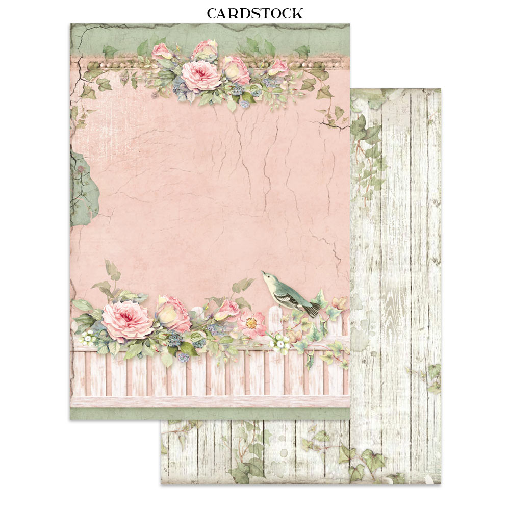 Stamperia House of Roses Junk Journal Stickers, Backgrounds, Cut-Outs (SBJK19)