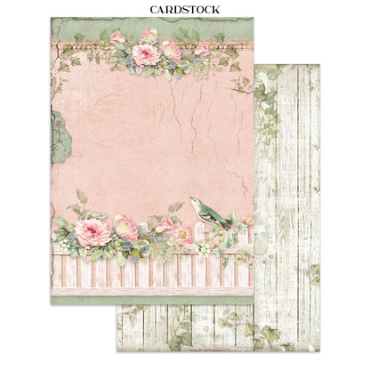 Stamperia House of Roses Junk Journal Stickers, Backgrounds, Cut-Outs (SBJK19)