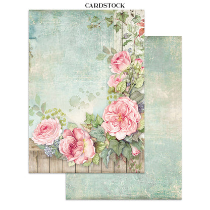 Stamperia House of Roses Junk Journal Stickers, Backgrounds, Cut-Outs (SBJK19)