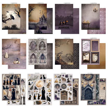 Stamperia Halloween Junk Journal Stickers, Backgrounds, Cut-Outs by Vicky Papaioannou