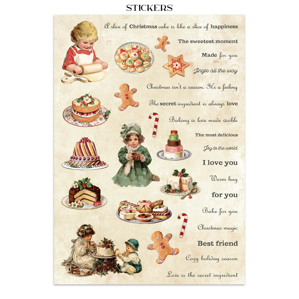 Stamperia Classic Christmas Junk Journal Stickers, Backgrounds, Cut-Outs