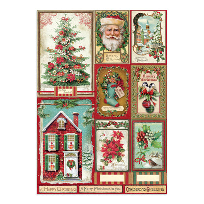 Stamperia Classic Christmas Junk Journal Stickers, Backgrounds, Cut-Outs