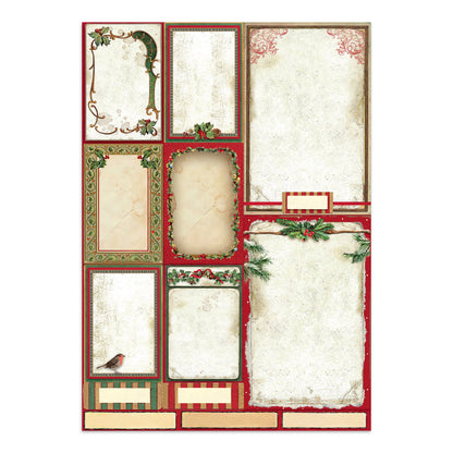 Stamperia Classic Christmas Junk Journal Stickers, Backgrounds, Cut-Outs