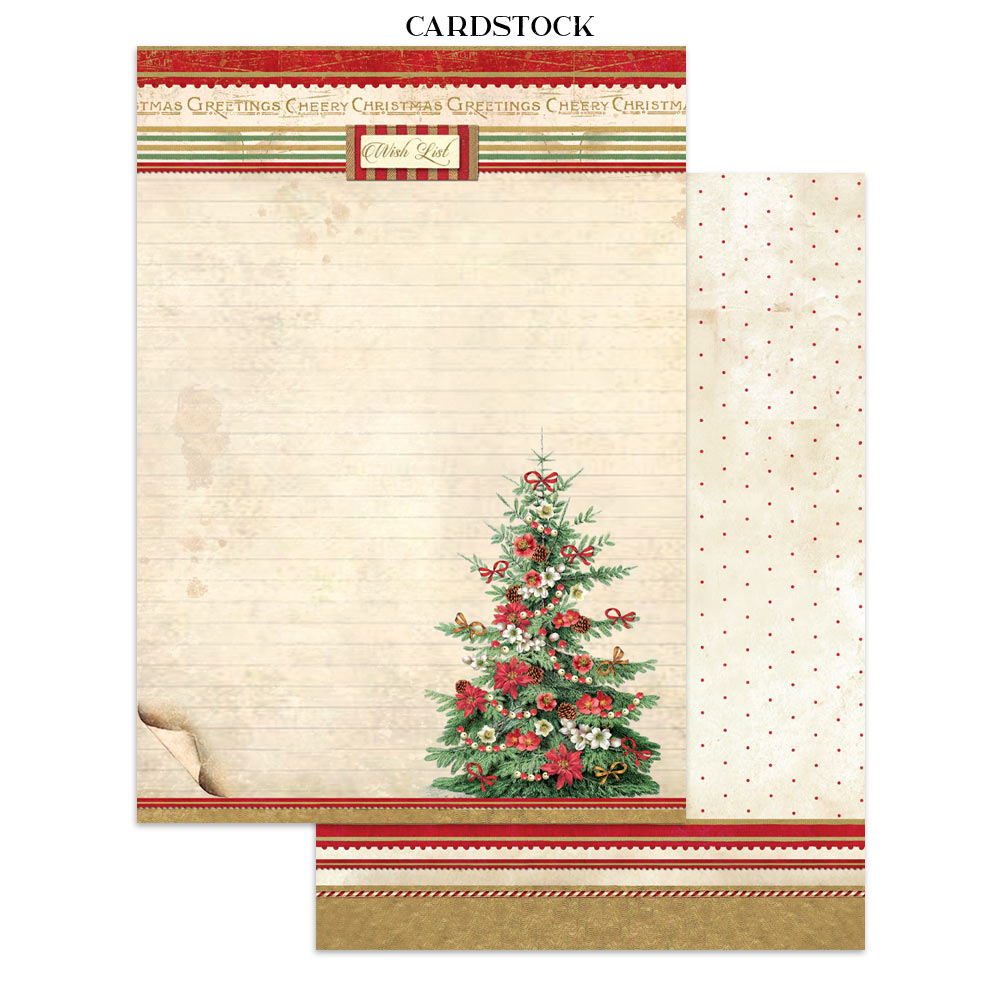 Stamperia Classic Christmas Junk Journal Stickers, Backgrounds, Cut-Outs