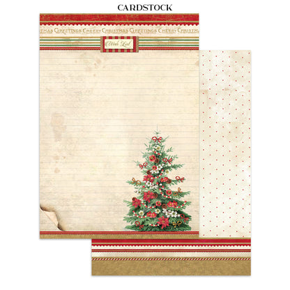 Stamperia Classic Christmas Junk Journal Stickers, Backgrounds, Cut-Outs
