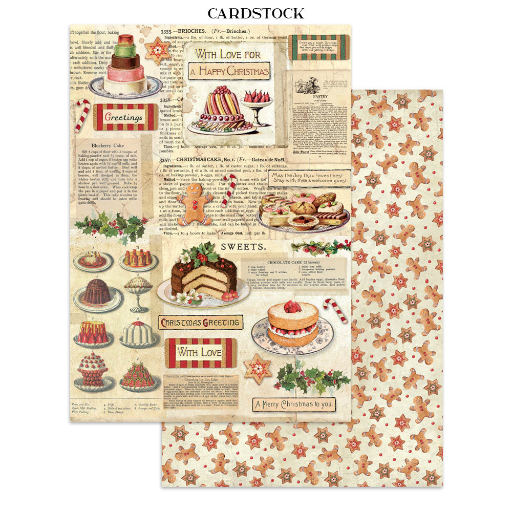 Stamperia Classic Christmas Junk Journal Stickers, Backgrounds, Cut-Outs