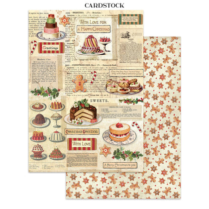 Stamperia Classic Christmas Junk Journal Stickers, Backgrounds, Cut-Outs