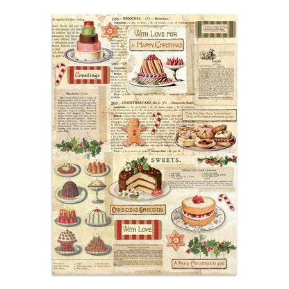 Stamperia Classic Christmas Junk Journal Stickers, Backgrounds, Cut-Outs