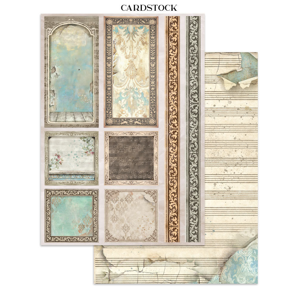 Stamperia Symphony Junk Journal Stickers, Backgrounds, Cut-Outs by Sara Alcobendas