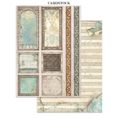 Stamperia Symphony Junk Journal Stickers, Backgrounds, Cut-Outs by Sara Alcobendas