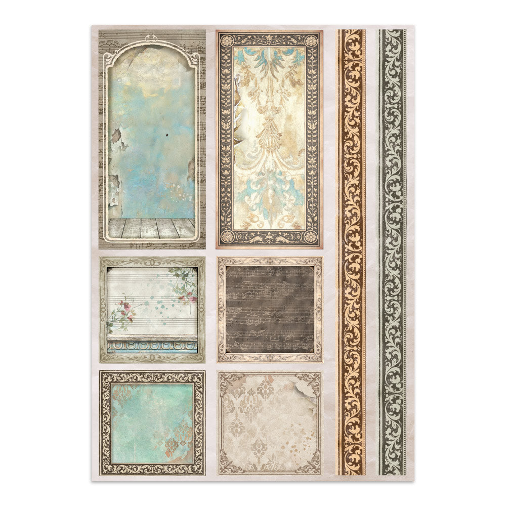 Stamperia Symphony Junk Journal Stickers, Backgrounds, Cut-Outs by Sara Alcobendas