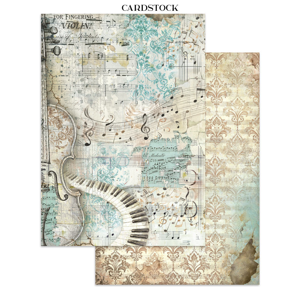 Stamperia Symphony Junk Journal Stickers, Backgrounds, Cut-Outs by Sara Alcobendas