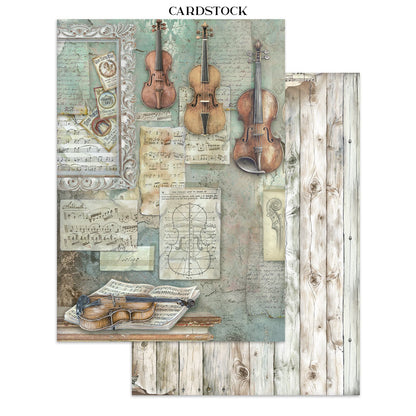 Stamperia Symphony Junk Journal Stickers, Backgrounds, Cut-Outs by Sara Alcobendas