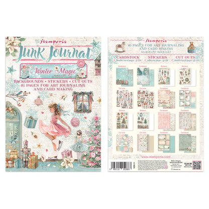 Stamperia Winter Magic Junk Journal Stickers, Backgrounds, Cut-Outs