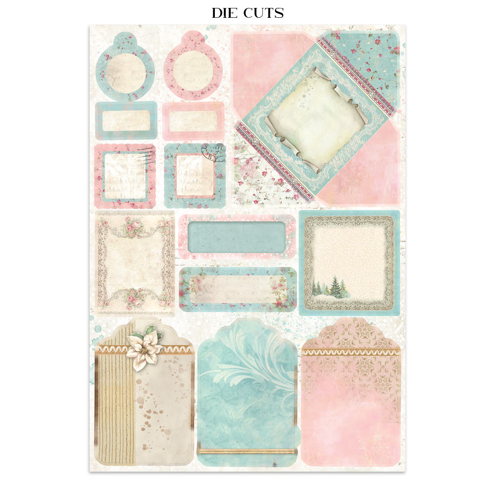 Stamperia Winter Magic Junk Journal Stickers, Backgrounds, Cut-Outs