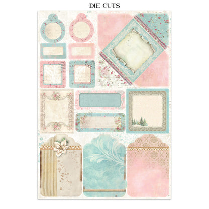 Stamperia Winter Magic Junk Journal Stickers, Backgrounds, Cut-Outs