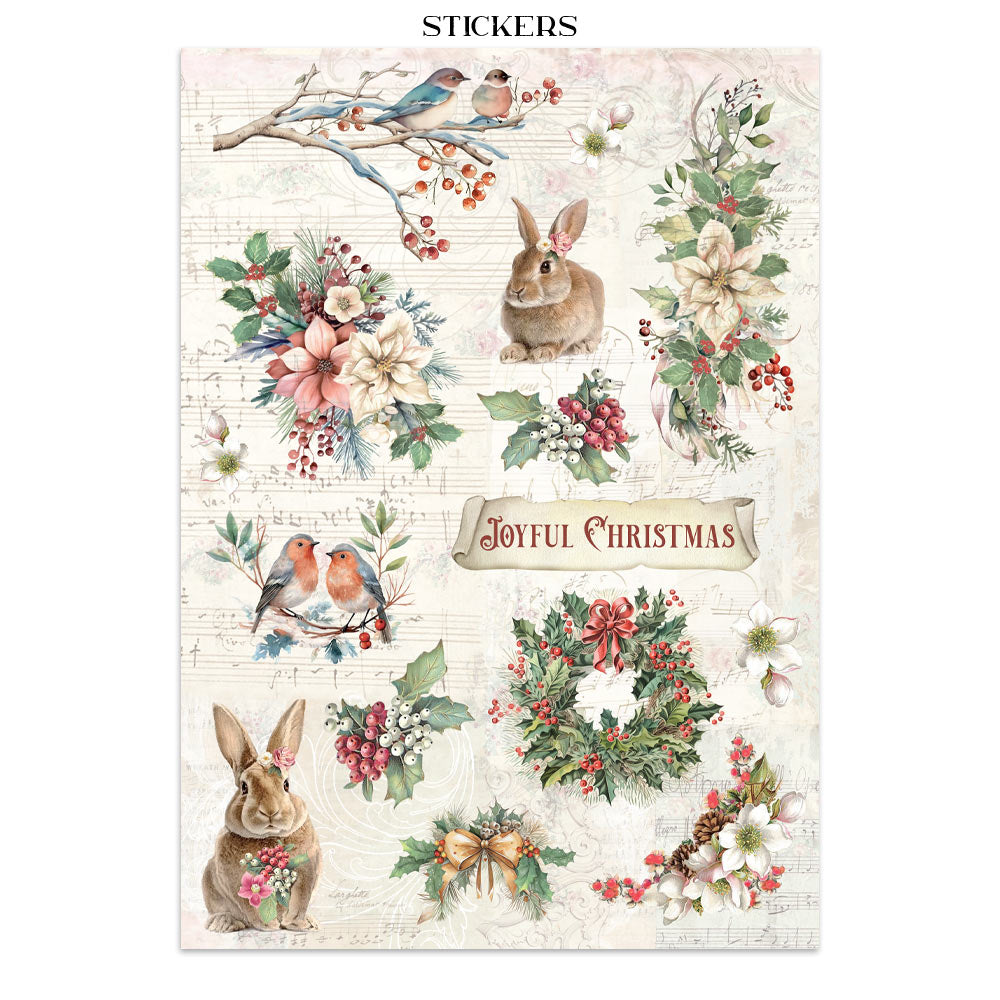 Stamperia Winter Magic Junk Journal Stickers, Backgrounds, Cut-Outs