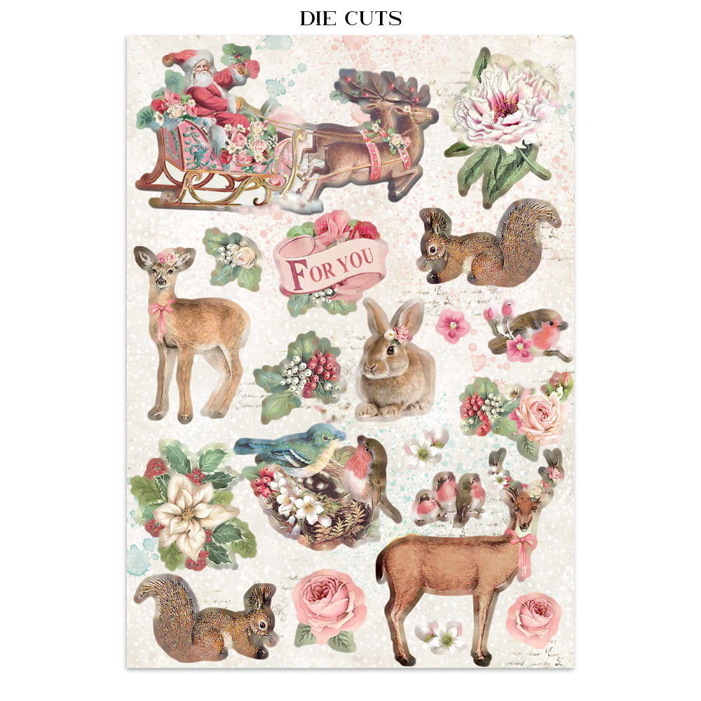 Stamperia Winter Magic Junk Journal Stickers, Backgrounds, Cut-Outs