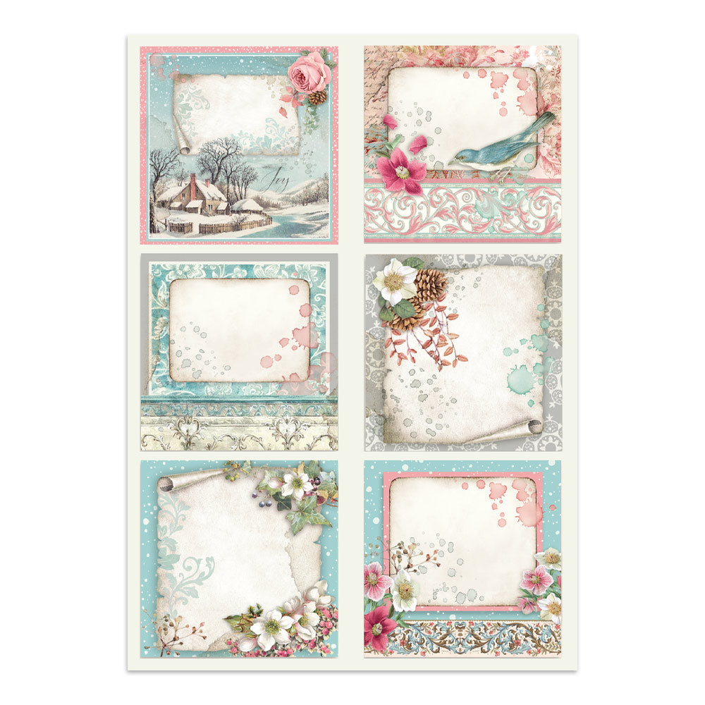 Stamperia Winter Magic Junk Journal Stickers, Backgrounds, Cut-Outs