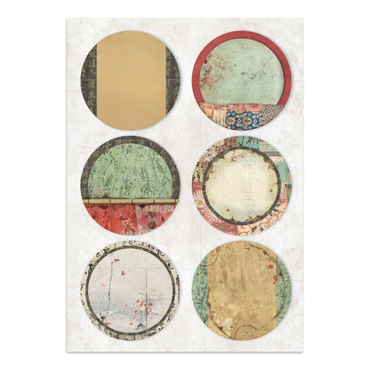 Stamperia Oriental Garden Junk Journal Stickers, Backgrounds, Cut-Outs
