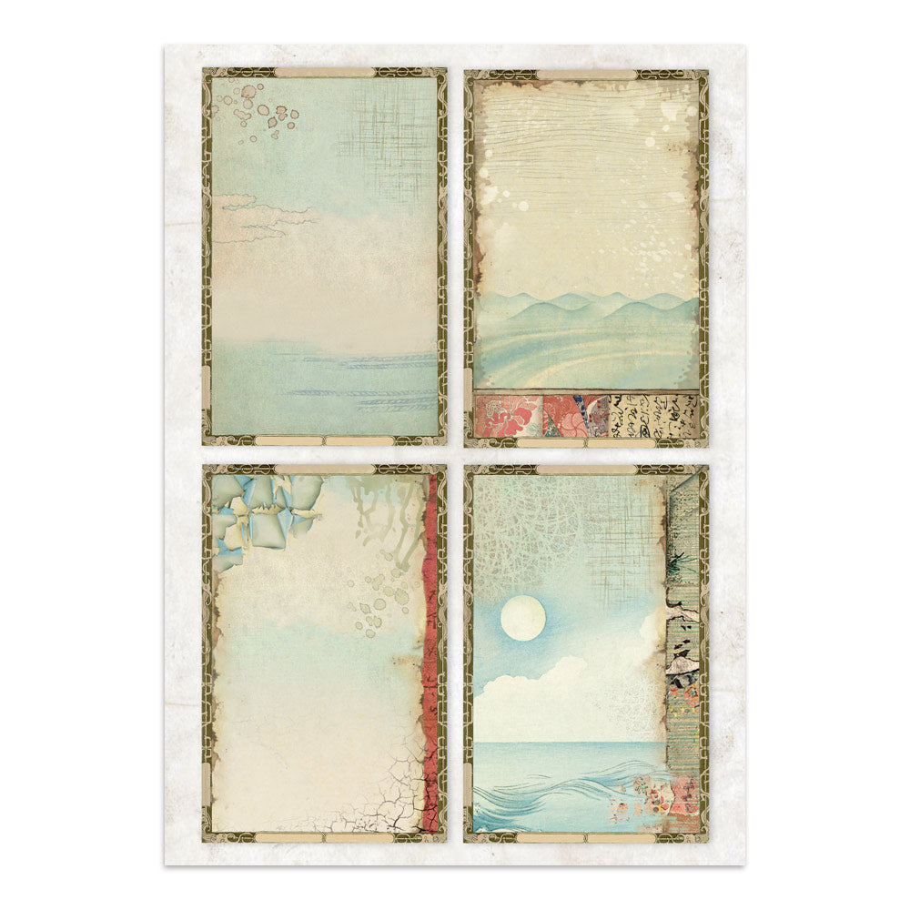 Stamperia Oriental Garden Junk Journal Stickers, Backgrounds, Cut-Outs
