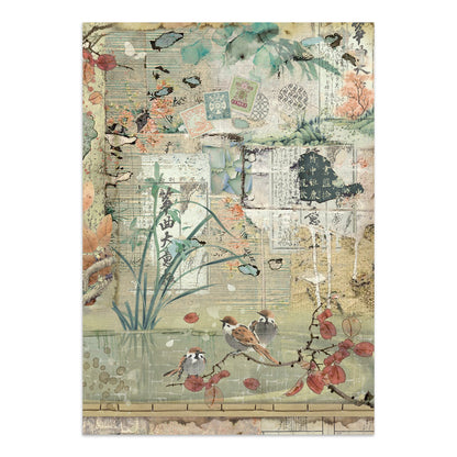 Stamperia Oriental Garden Junk Journal Stickers, Backgrounds, Cut-Outs