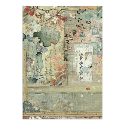 Stamperia Oriental Garden Junk Journal Stickers, Backgrounds, Cut-Outs